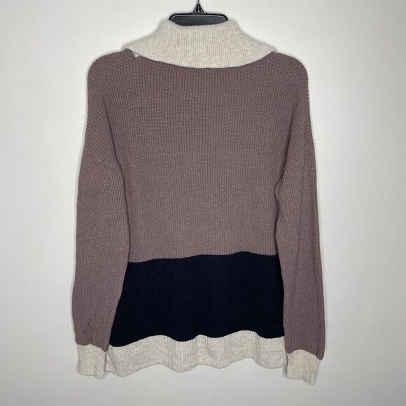 MADEWELL Sweater Womens Small Colorblock Glenbrook Half Zip Wool Blend ND208 - Picture 6 of 14